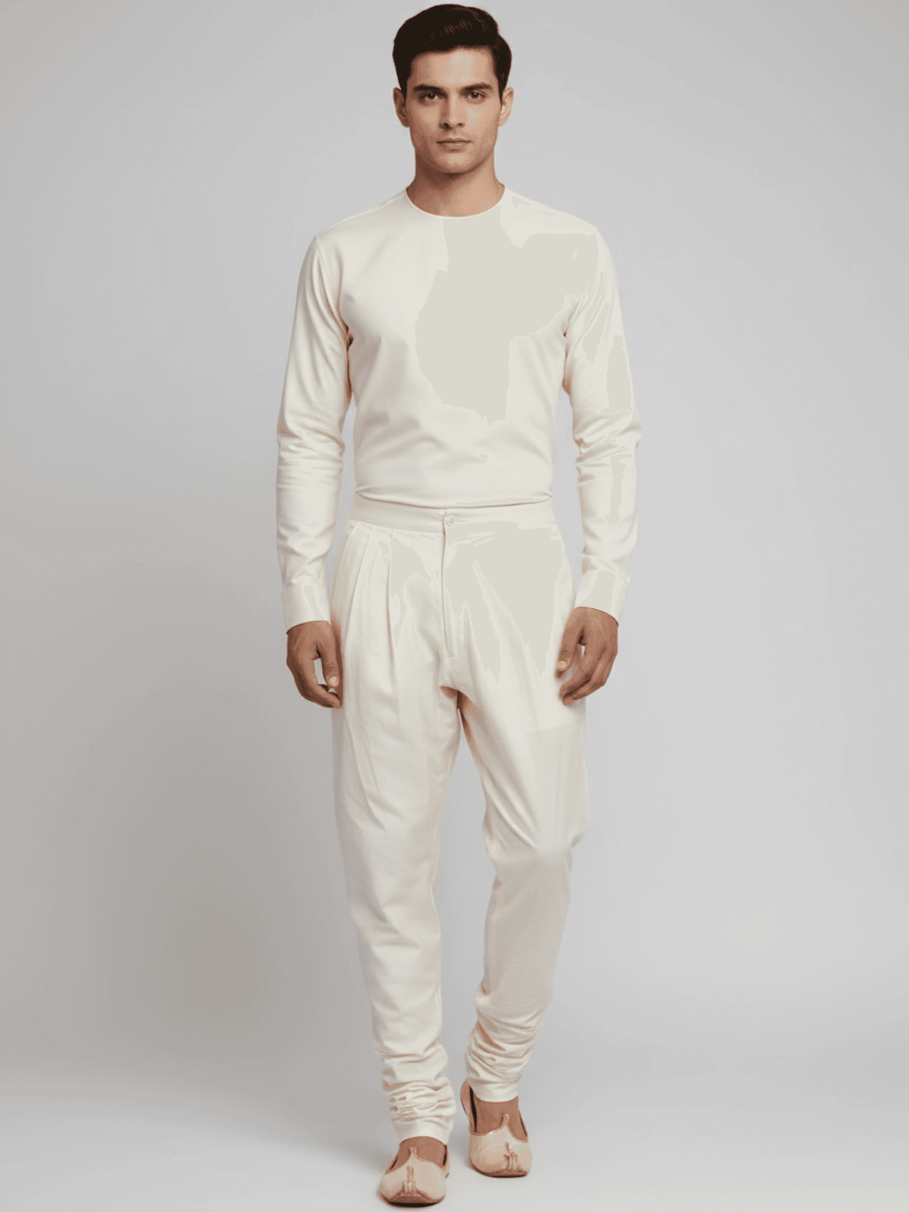 Men's Off-white Churidar Pants