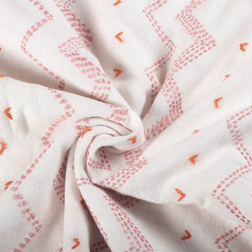 Mountain Zigzag 165 GSM Pure Khadi Handwoven Kantha Fabric
