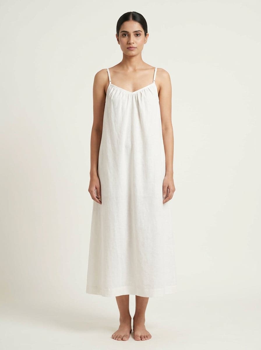 Sweetheart Neck Gathered Ankle Length Dress