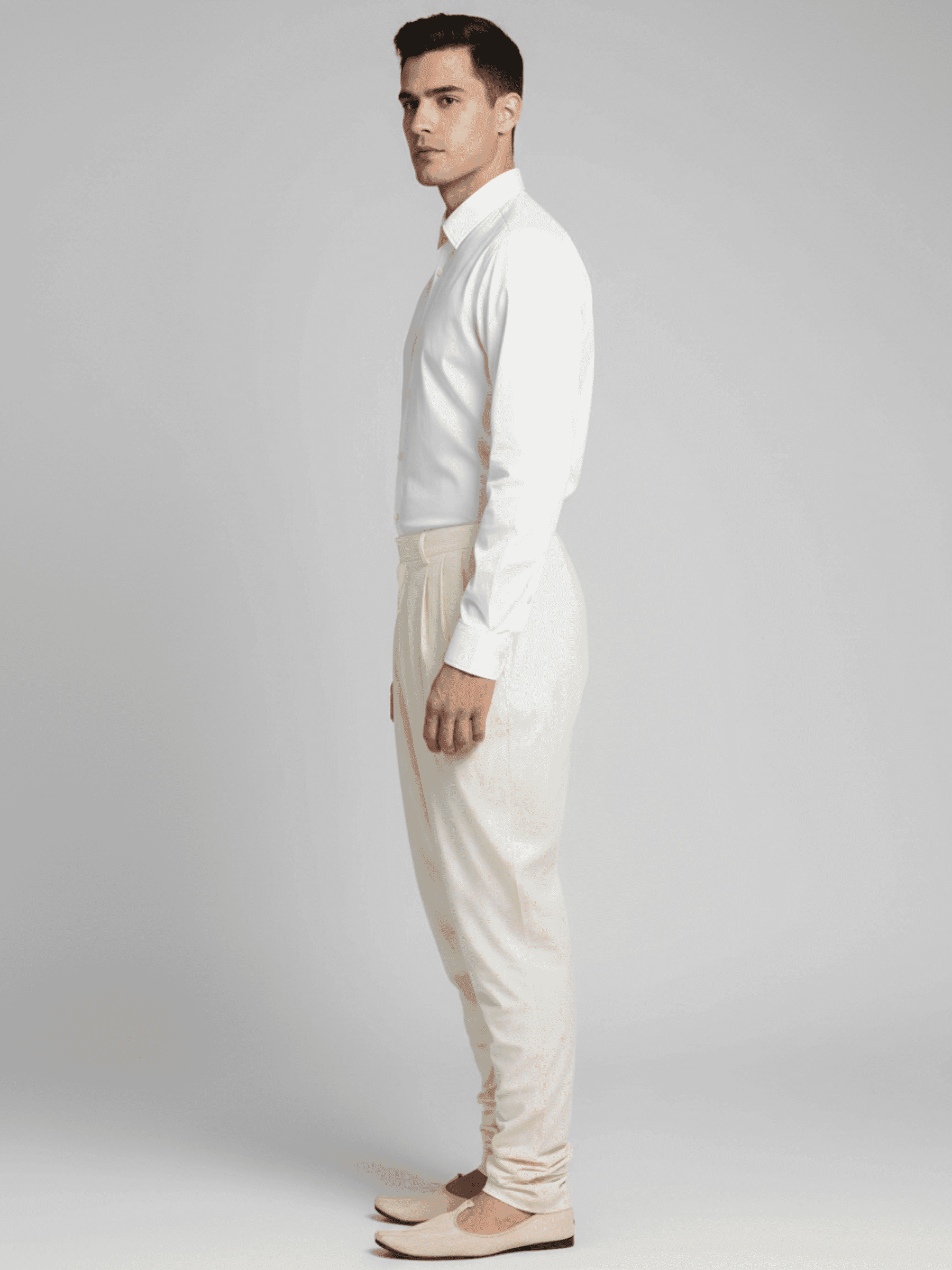 Men's Off-white Churidar Pants