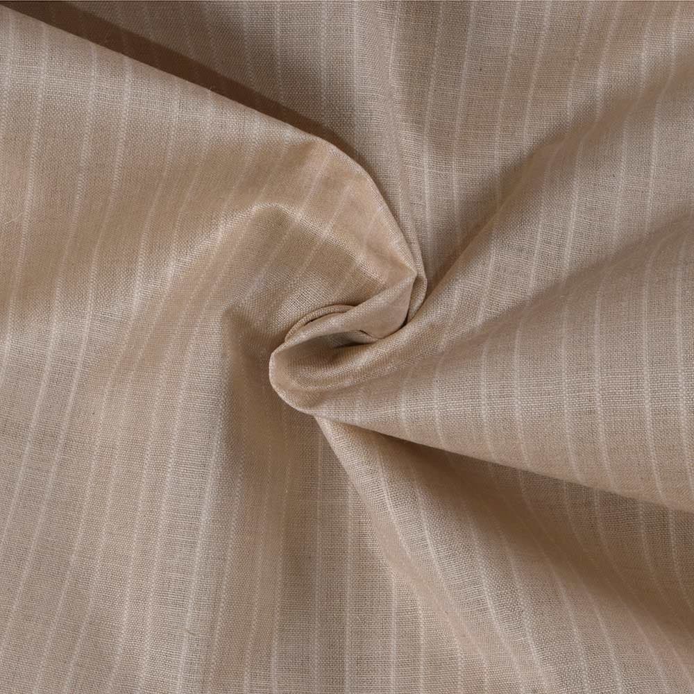 Plain Natural Muga Silk & Cotton Blend 90 GSM Handwoven Fabric