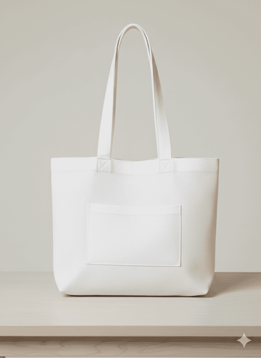 Tote Bag With Patch Pocket 