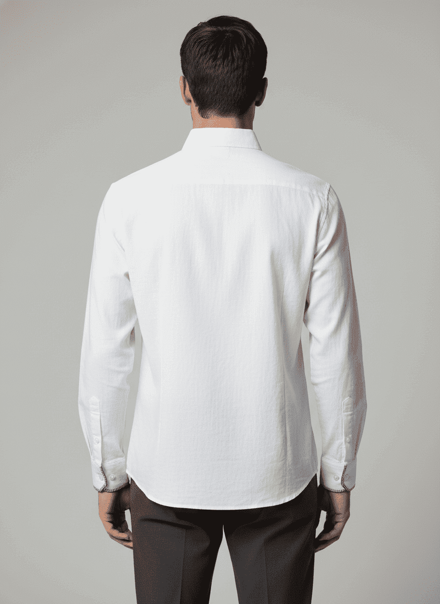 Buttonhole Stitched Embroidered Shirt