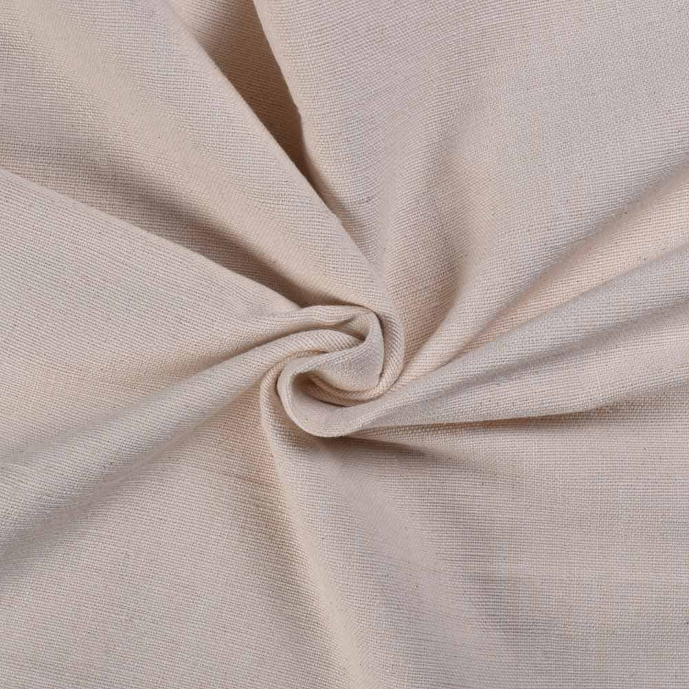 White Handspun & Handwoven 290 GSM Khadi Fabric - Bleached & Dyeable