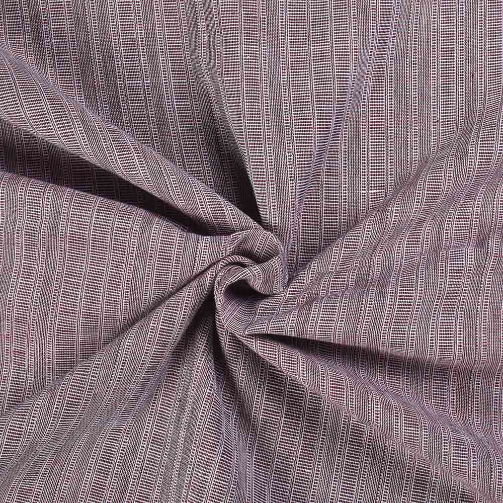 Check Houndstooth Brown Khadi Cotton 94 GSM Handwoven Fabric