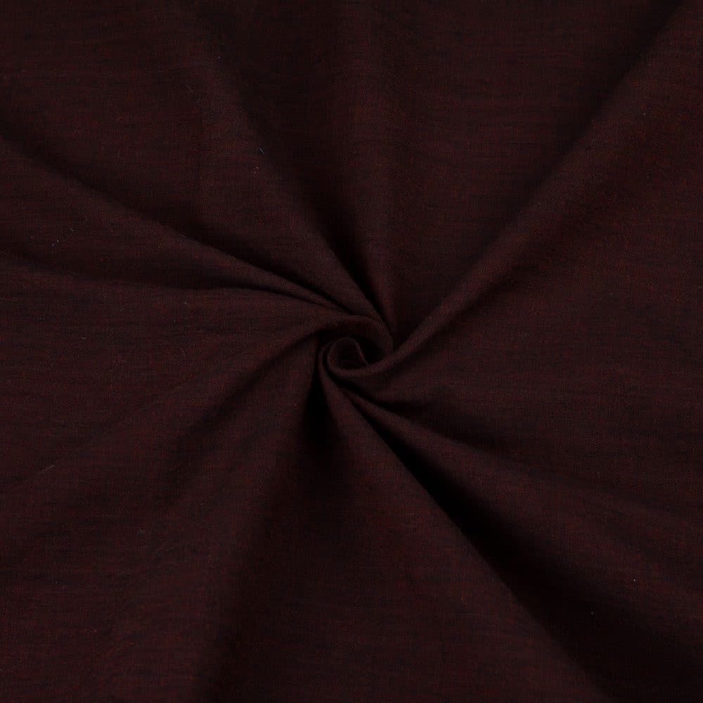 Cross Colour Deep Red Pure Cotton 95 GSM Handwoven Fabric