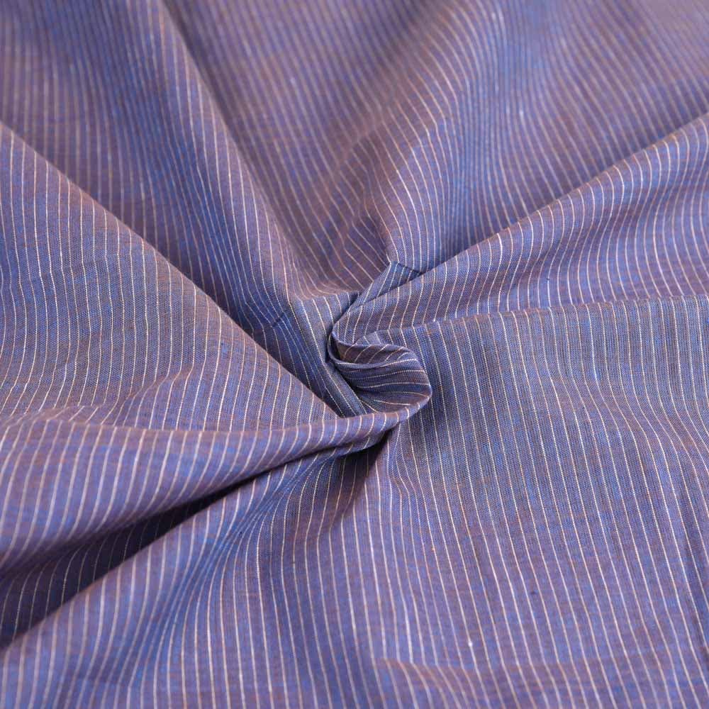 Stripe Purple Pure Cotton 61 GSM Handwoven Fabric