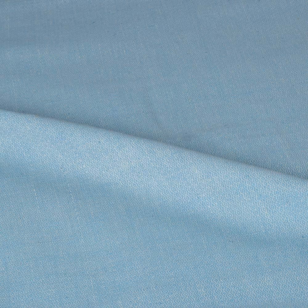 Blue Diamond Twill Cotton Khadi 120 GSM Handwoven Fabric