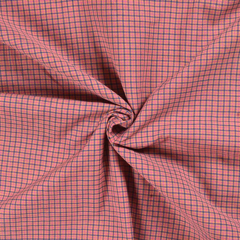 Pure Cotton Yarn Dyed 65 GSM Fabric | Design -Checks F