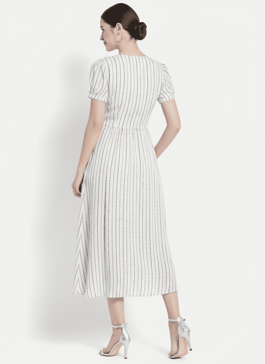Pinstripe A-Line Dress