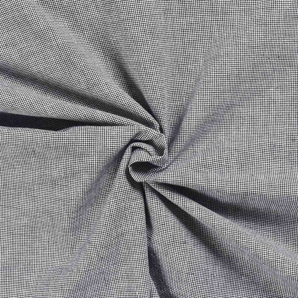 Check Black Pure Cotton 110 GSM Handwoven Fabric