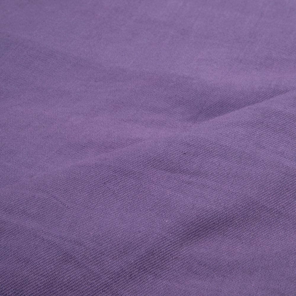 Solid Satin Twill Purple Pure Cotton 102 GSM Handwoven Fabric