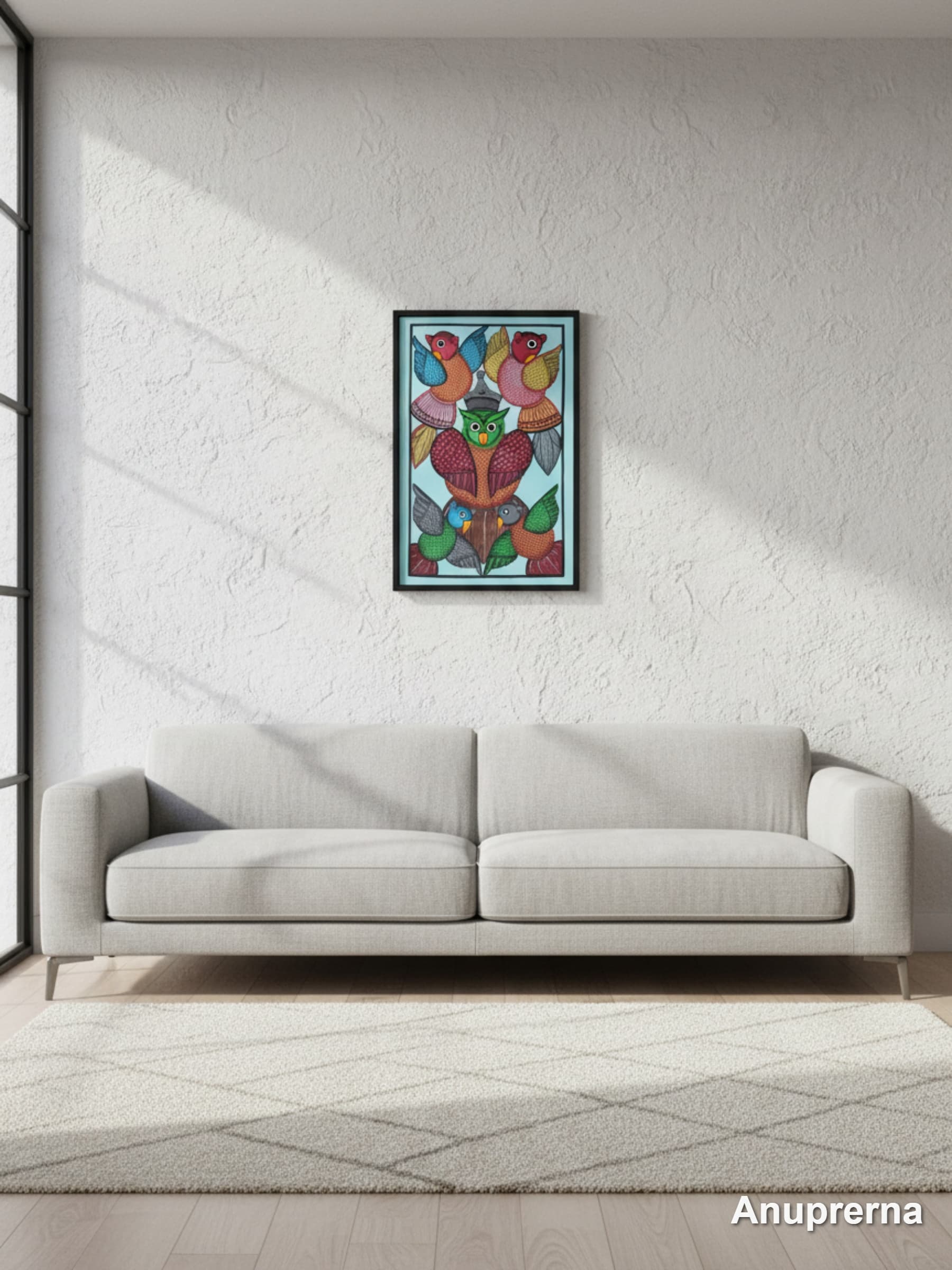 Owls Dance Pattachitra Wall Art Decor