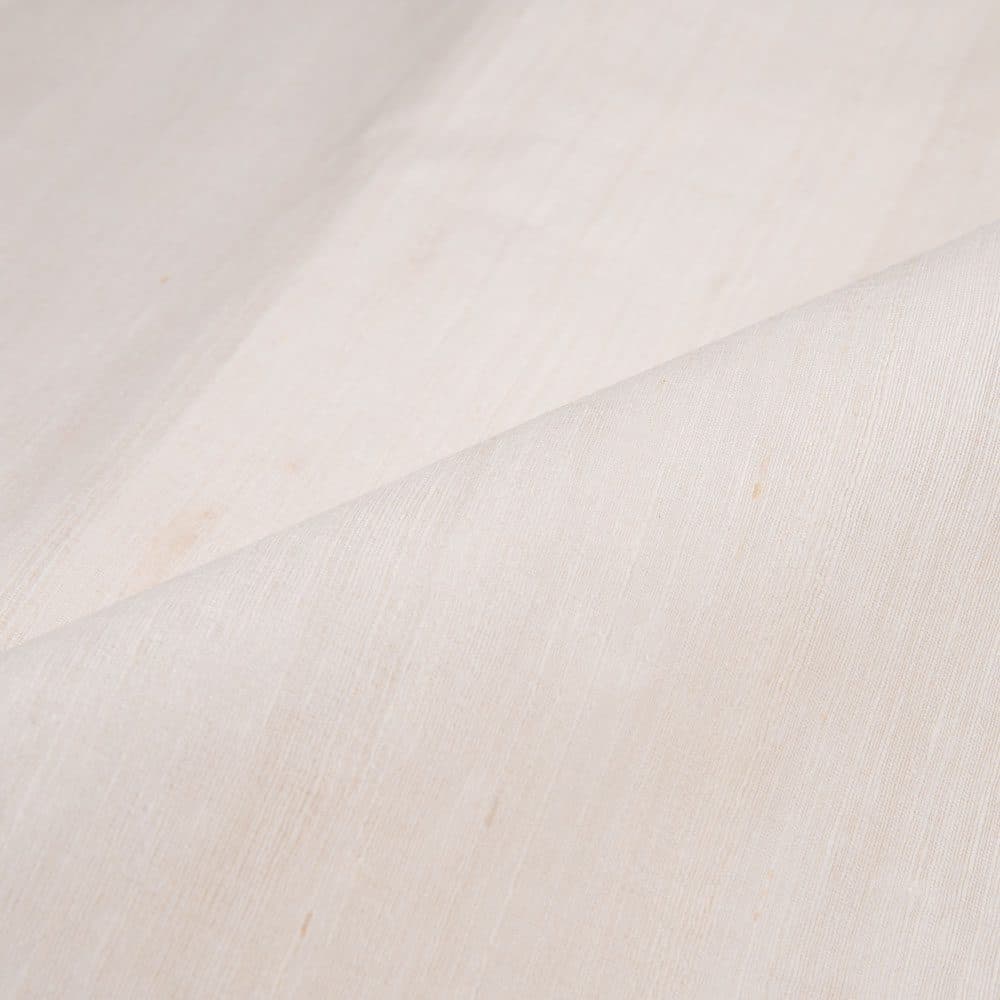 Plain Natural Tussar & Matka Silk Blend 78 GSM Handwoven Fabric