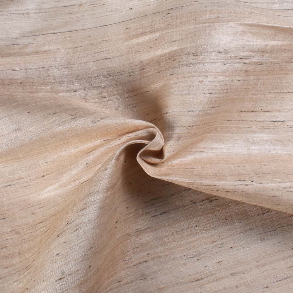Plain Natural Tussar & Ketya Silk Blend 80 GSM Handwoven Fabric