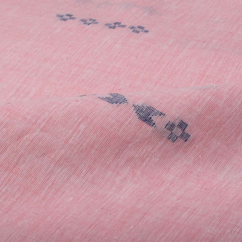 Pink Base Geometrics Pure Cotton 80 GSM Handwoven Jamdani Fabric