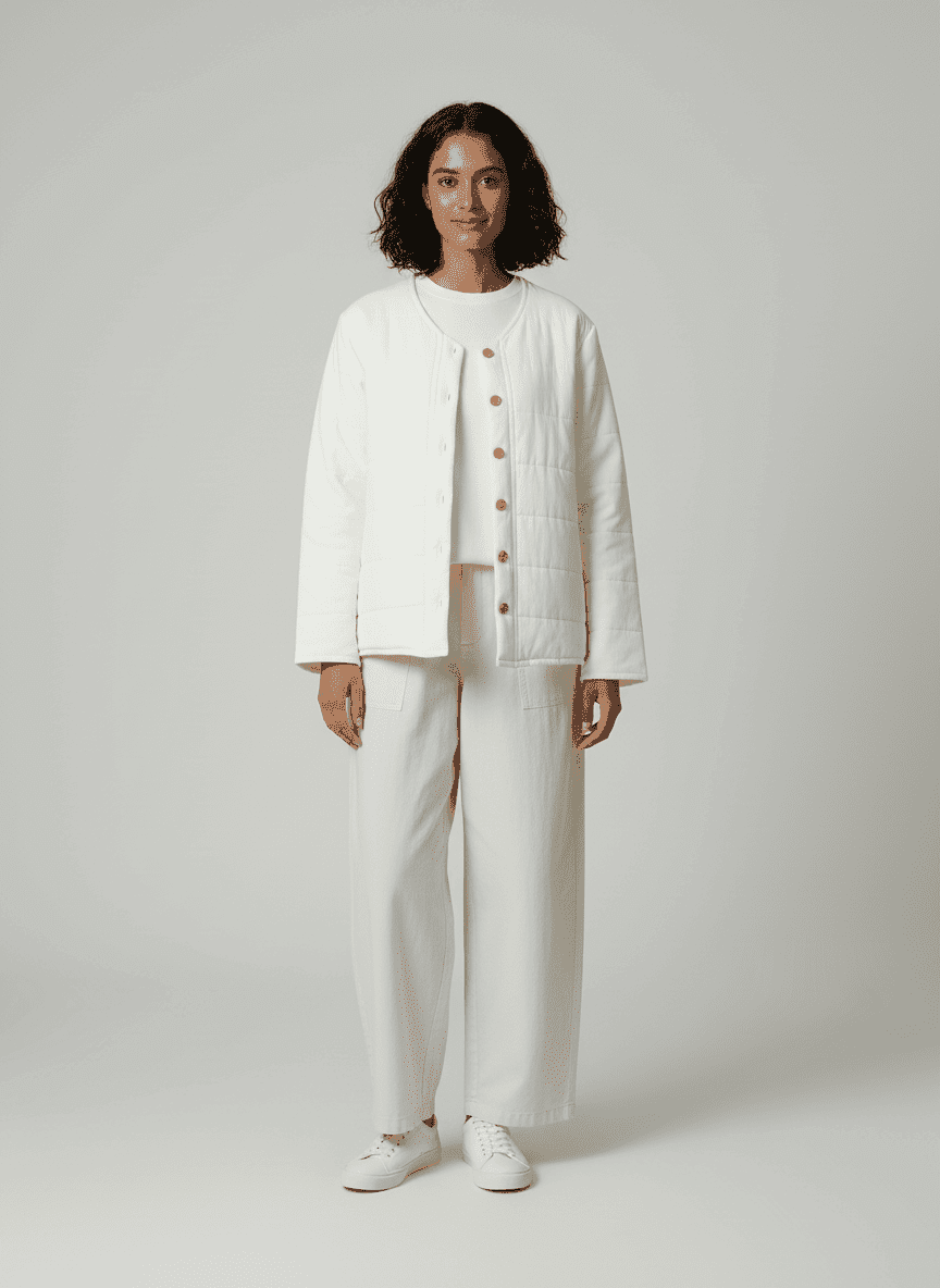 Structured V-Cardigan with Batting