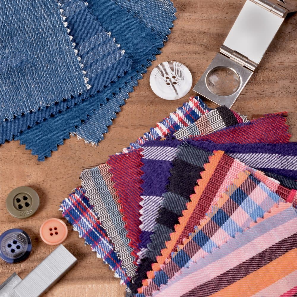 Handloom Jacquard, Twill, Satin & Denim Khadi Fabric Swatches (4 *4 Inch, 94 GSM - 116 GSM, Up to 40 Swatches)
