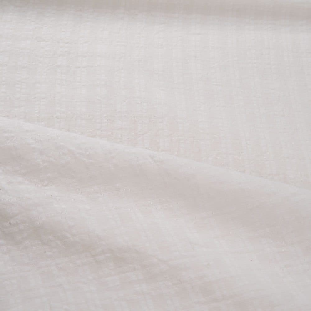 White Check Cotton Organdy 72 GSM Handwoven Fabric | Bleached White & Dyeable