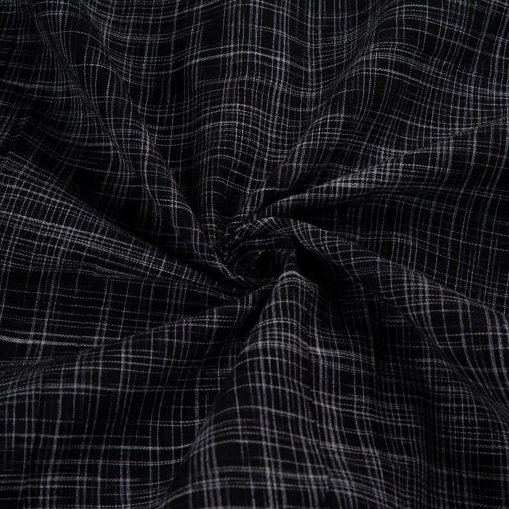 Black Yarn Tie-Dye 83 GSM Pure Cotton Fabric