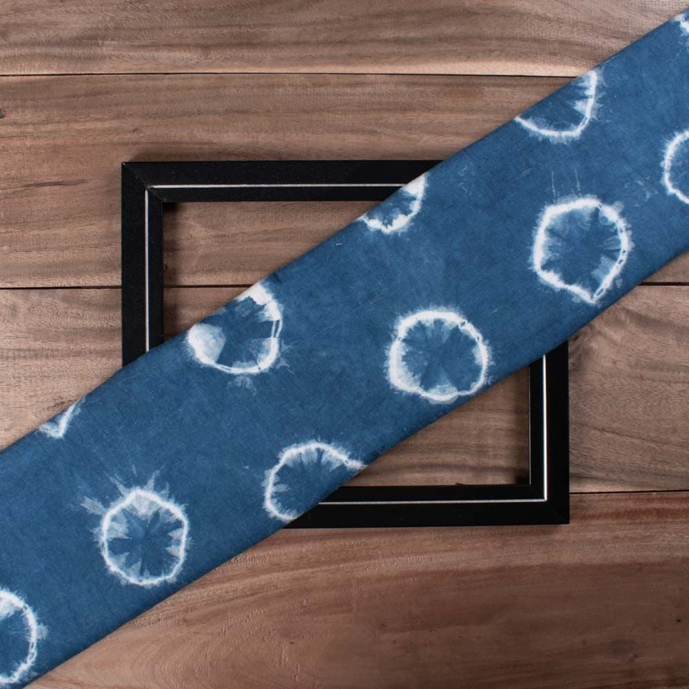 Plain Natural Indigo Tie Dye Khadi Cotton 120 GSM Handwoven Fabric