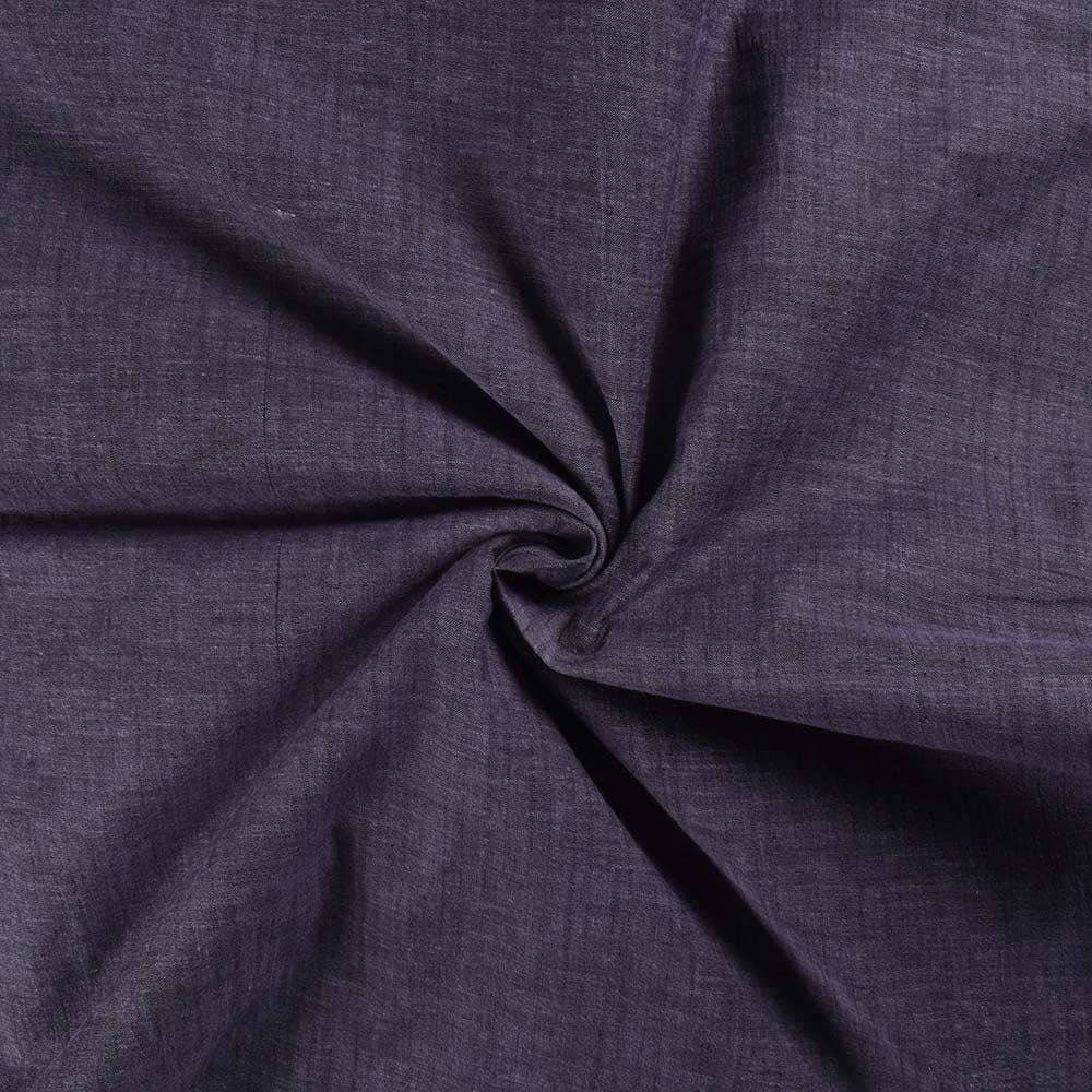 Stripe Navy Blue Pure Cotton 74 GSM Handwoven Fabric