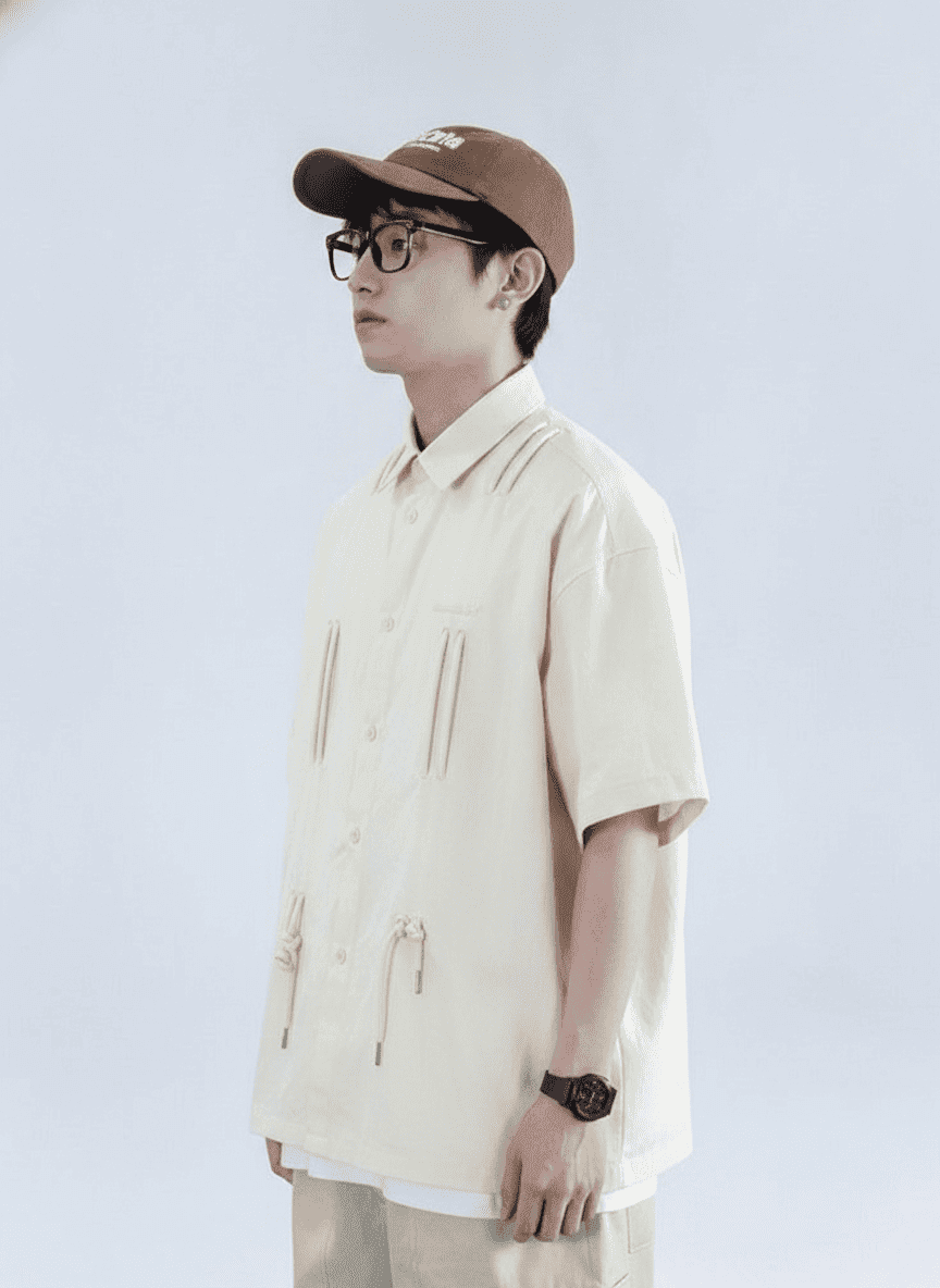 Knotted Cords Buttoned Shirt