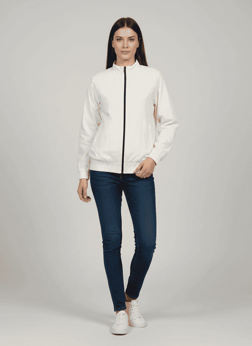 TRACK JACKET WITH FRONT FULL ZIPPER-FRONT SIDE POCKETS