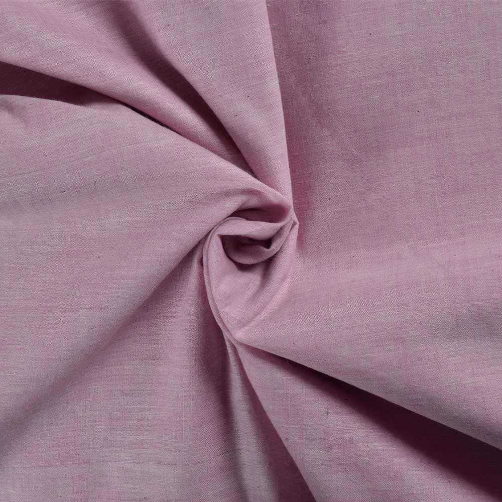Chambray Purple Khadi Cotton 62 GSM Handwoven Fabric