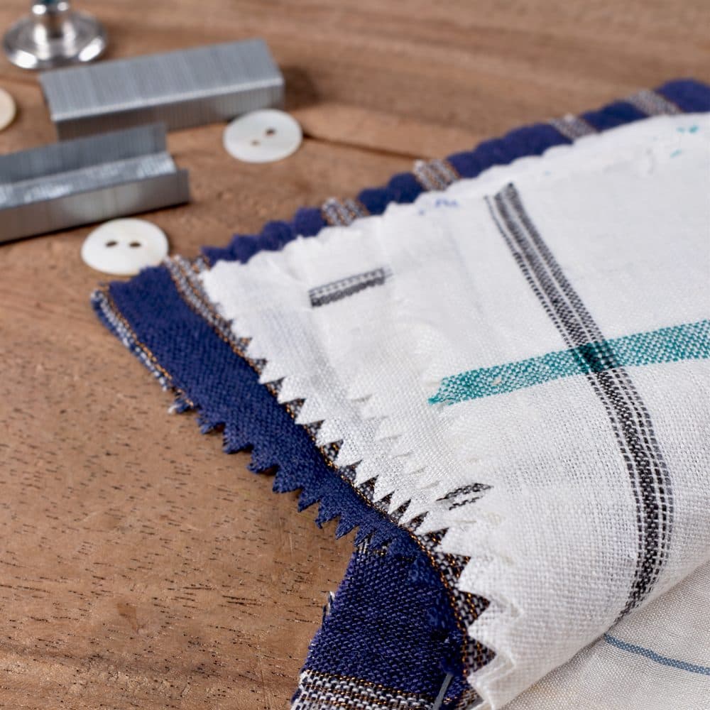 Linen Solids, Check & Stripe Fabric Swatches (4 *4 Inch, 98 GSM - 144 GSM, Up to 20 Swatches)