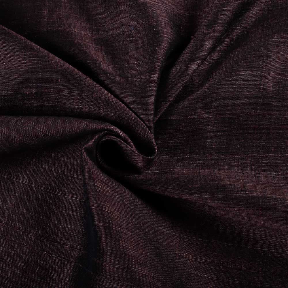 Plain Brown Cotton Dupion Silk 104 GSM Handwoven Fabric