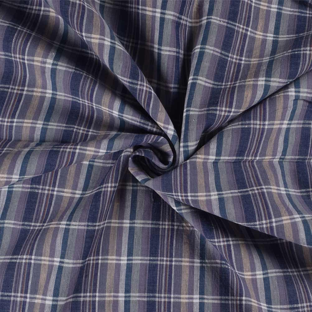 Check Multicolor Pure Cotton 98 GSM Handwoven Fabric