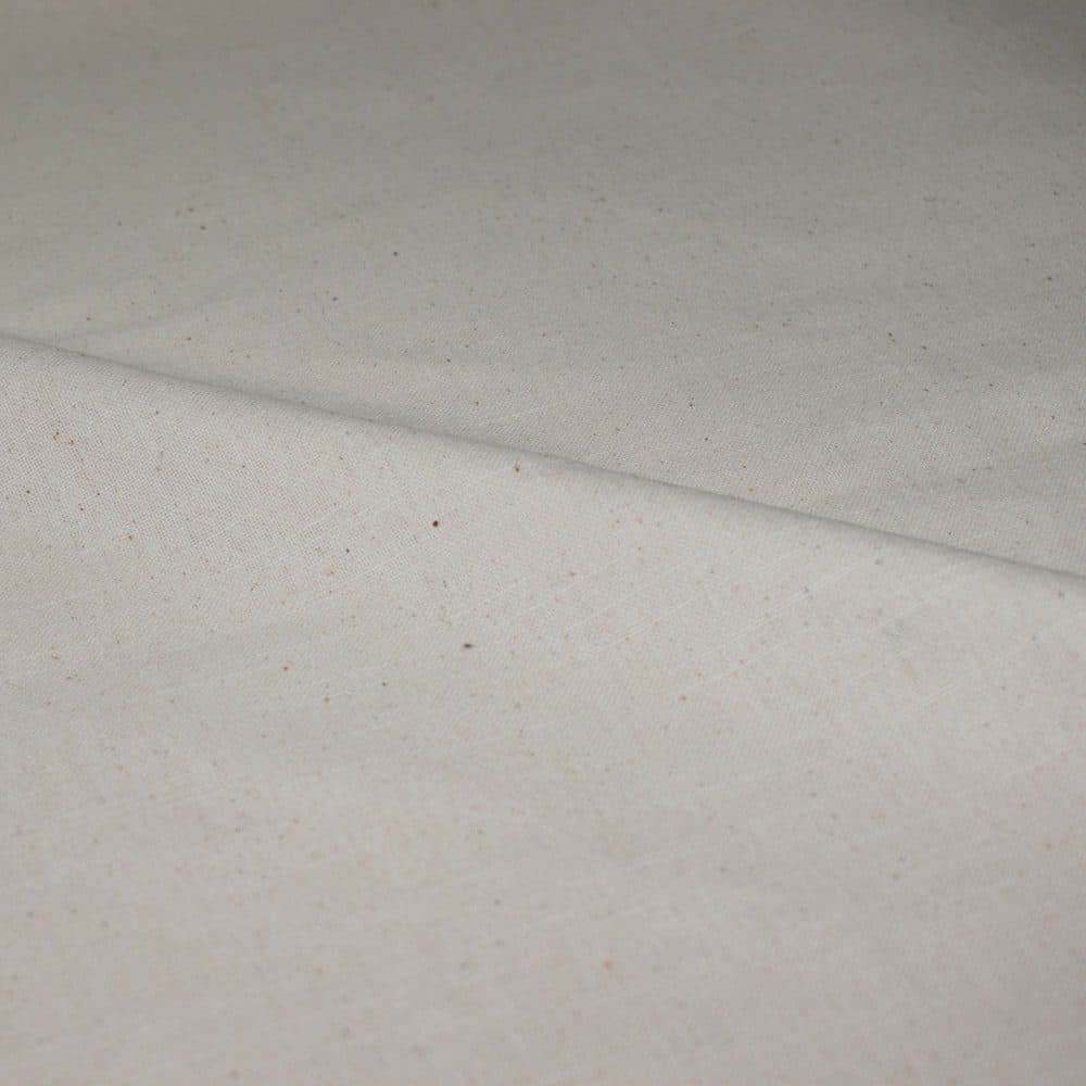 Plain White Slub Pure Cotton 165 GSM Handwoven Fabric