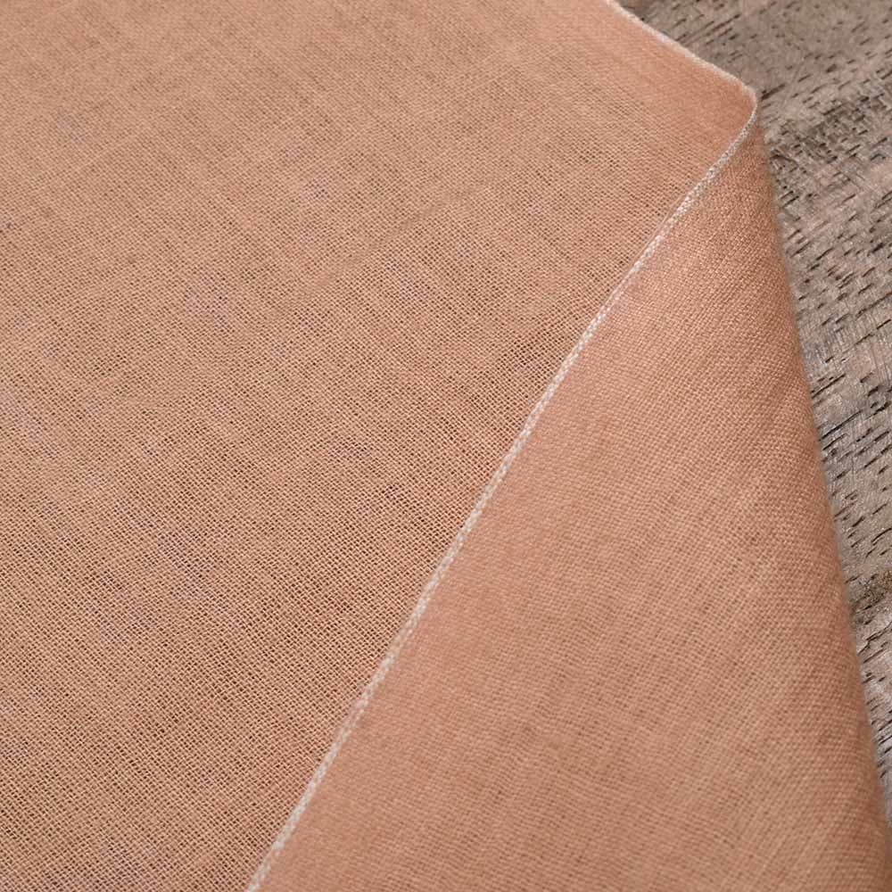 Plain Peach Khadi Cotton 65 GSM Handwoven Fabric H66