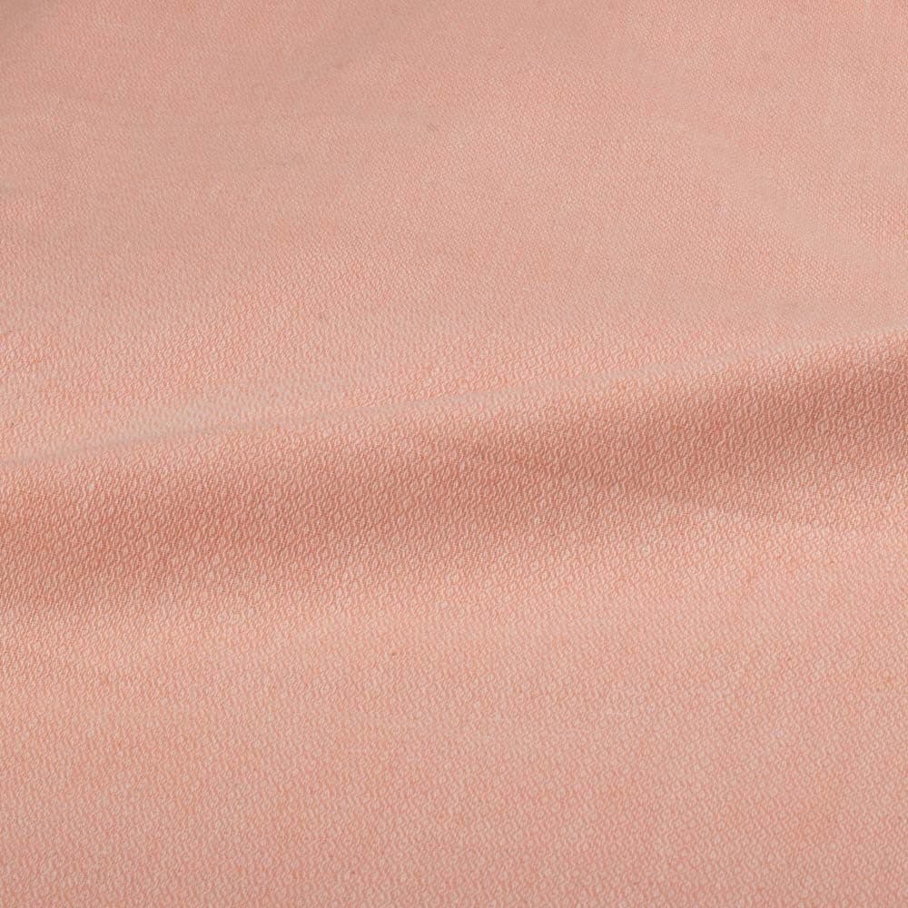 Peach Diamond Twill  Cotton Khadi 120 GSM Handwoven Fabric