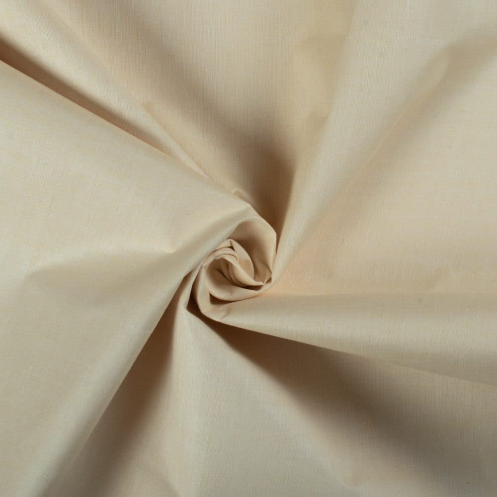 Plain Natural Cream MATKA Silk Cotton Blend 100 GSM Handwoven Fabric