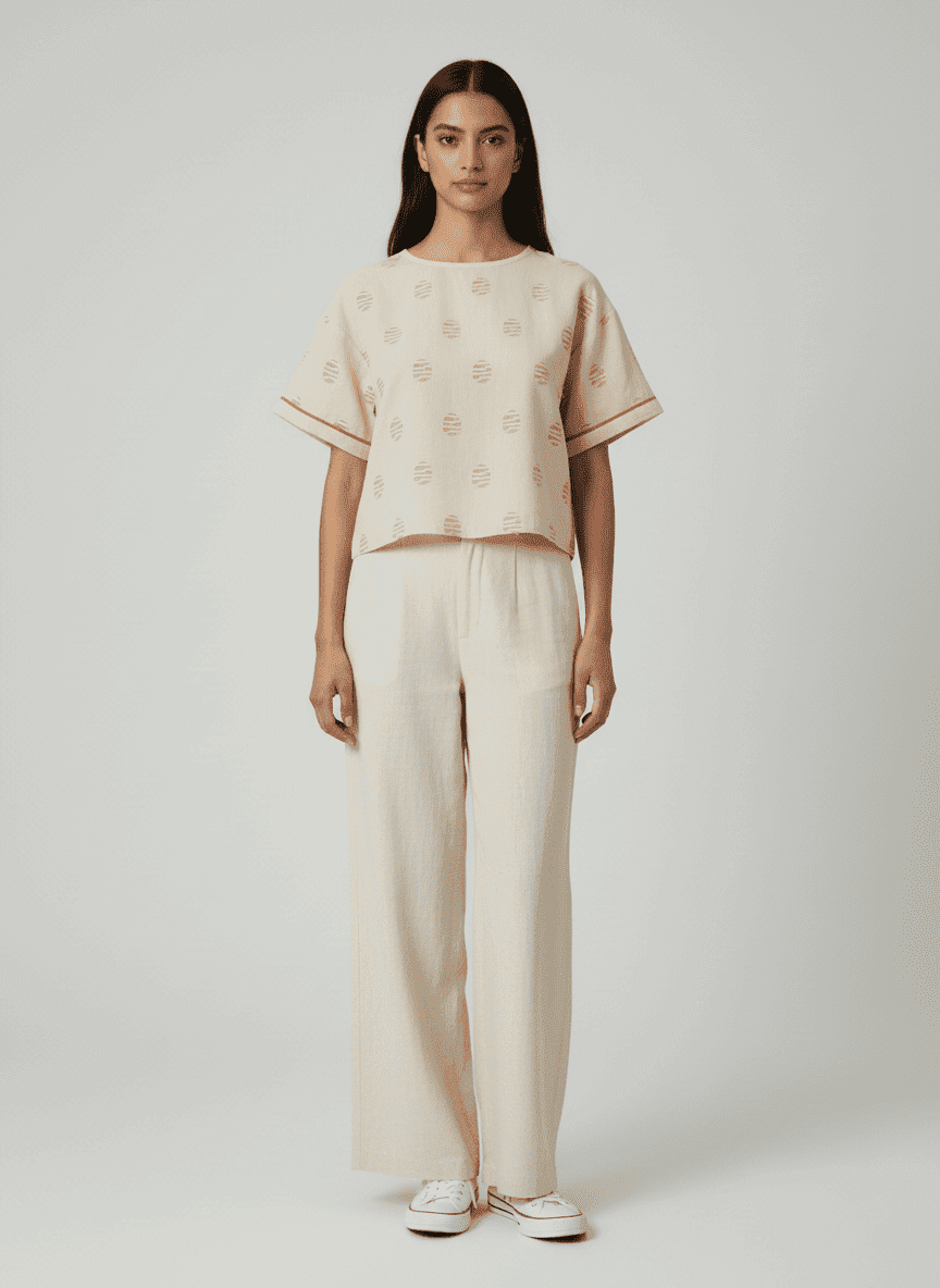 Jamdani crop top