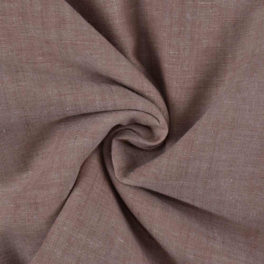 Chambray Brown Khadi Cotton 75 GSM Handwoven Fabric H63