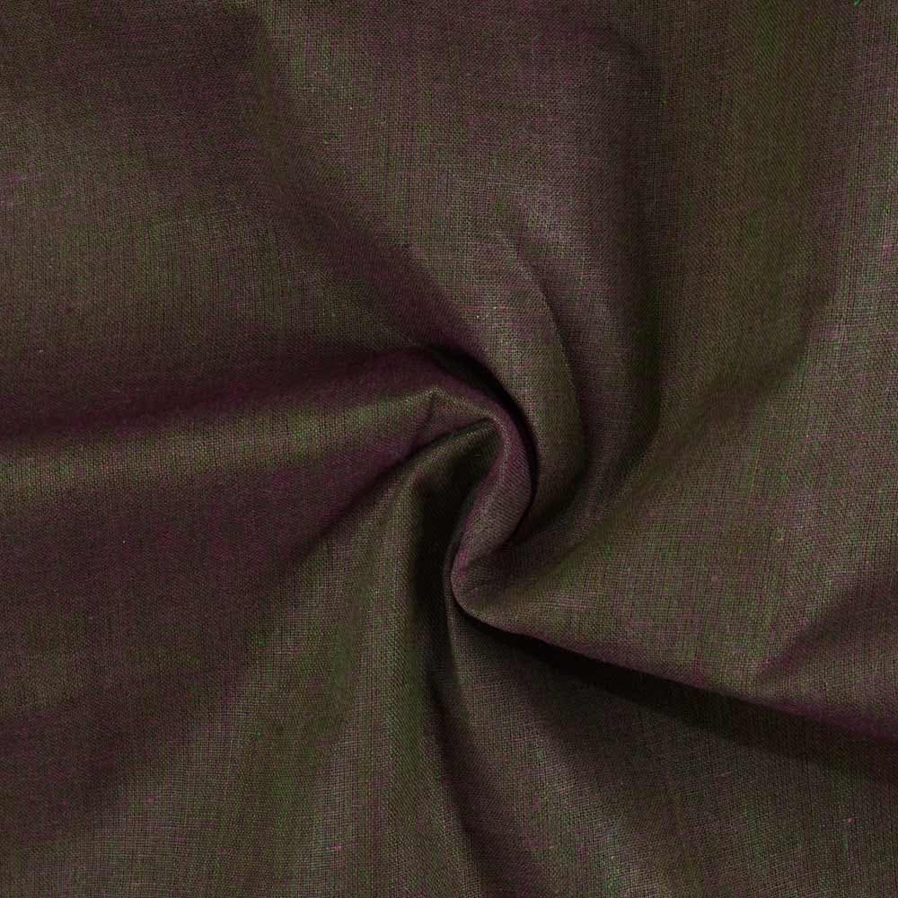 Chambray Olive Khadi Cotton 75 GSM Handwoven Fabric