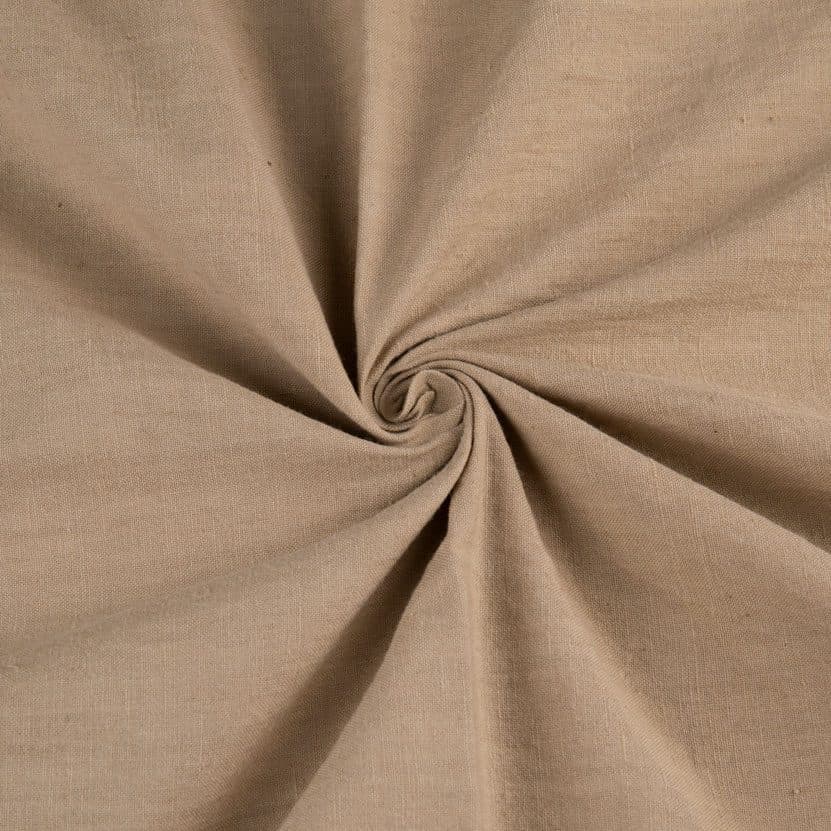 Plain Dark Khaki Natural Harad Dyed 115 GSM Handwoven Cotton Fabric