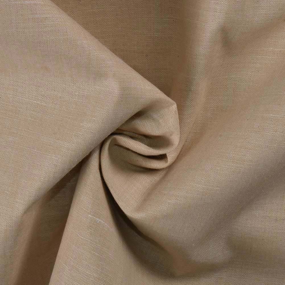 Chambray Beige Khadi Cotton 75 GSM Handwoven Fabric