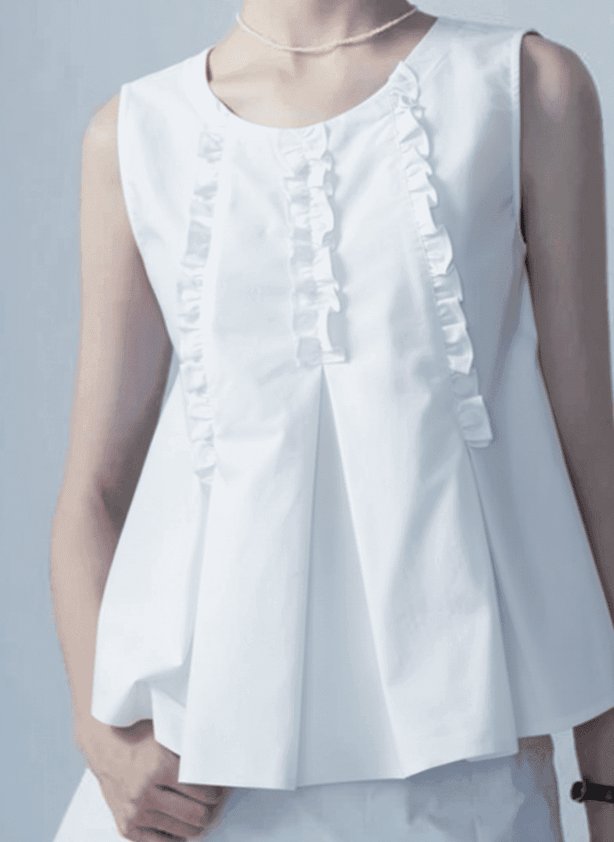 Pleated & Ruffled Top