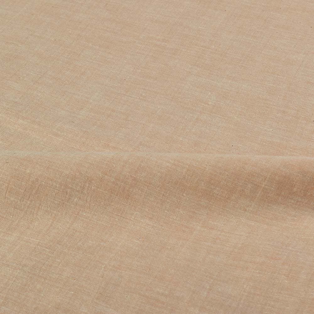 Chambray Beige Khadi Cotton 75 GSM Handwoven Fabric H42
