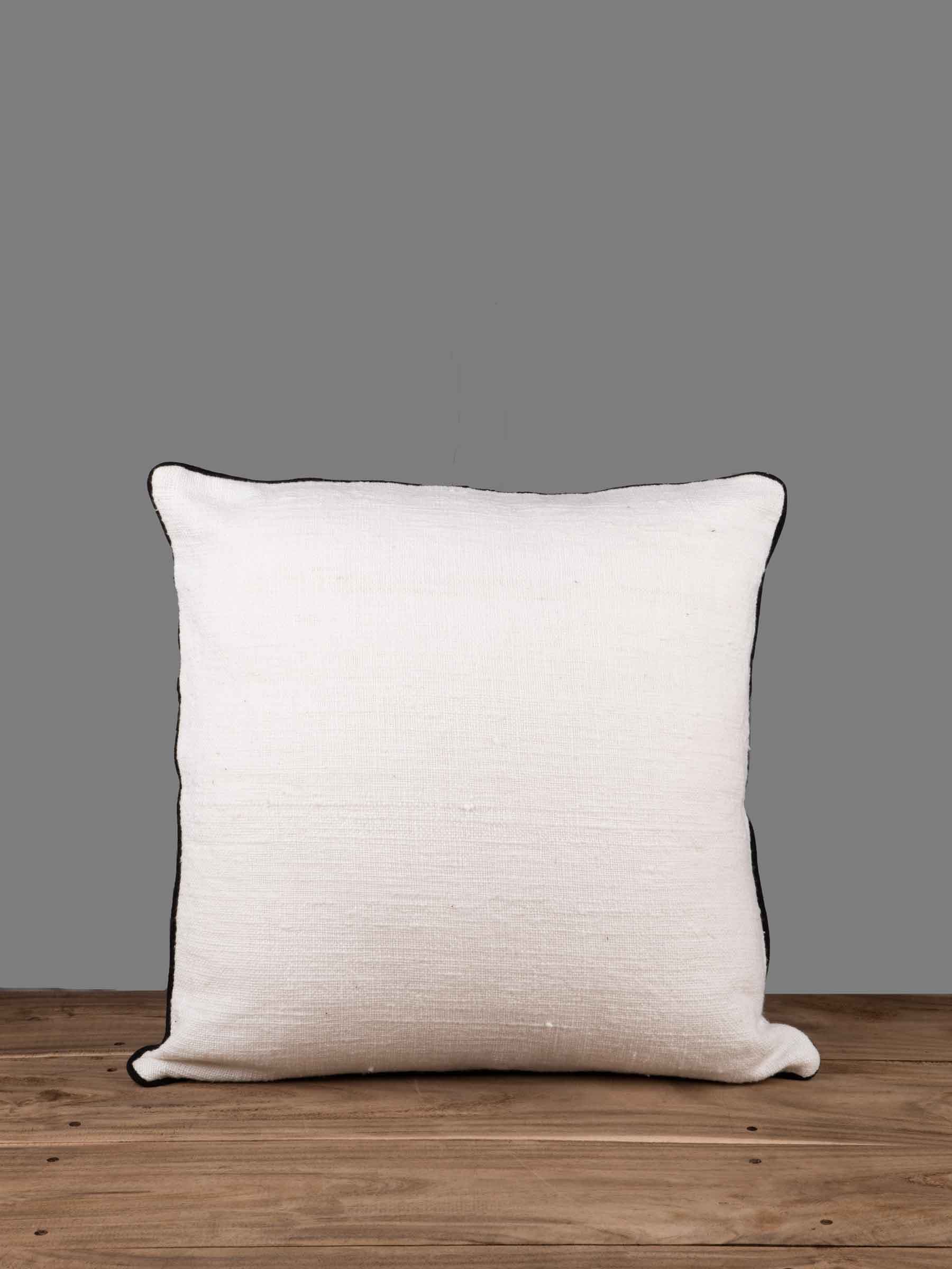 Solid White Square Cushion Cover