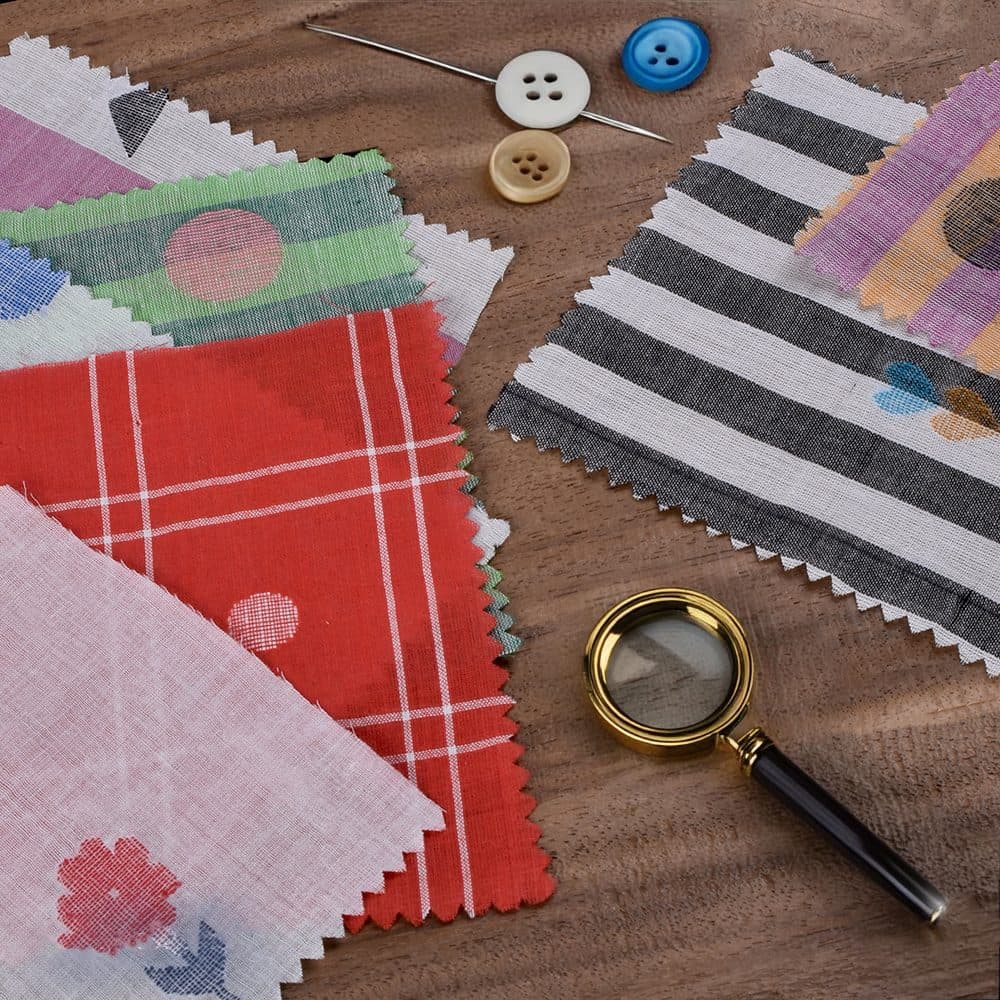 Handwoven Jamdani Fabric Swatches (4 *4 Inch, 40 GSM - 120 GSM, Up to 60 Swatches)