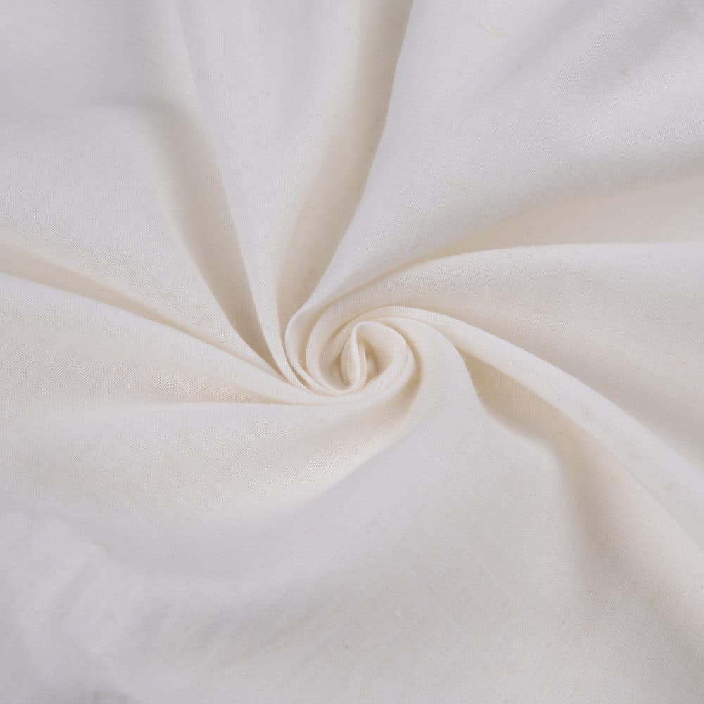 White Khadi Handspun & 75 GSM  Handwoven Muslin Fabric - Bleached & Dyeable