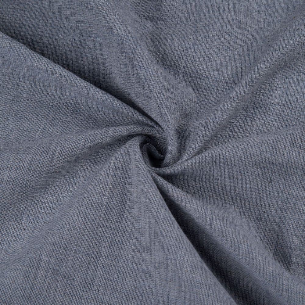 Melange Grey Pure Cotton 80 GSM Handwoven Fabric 13