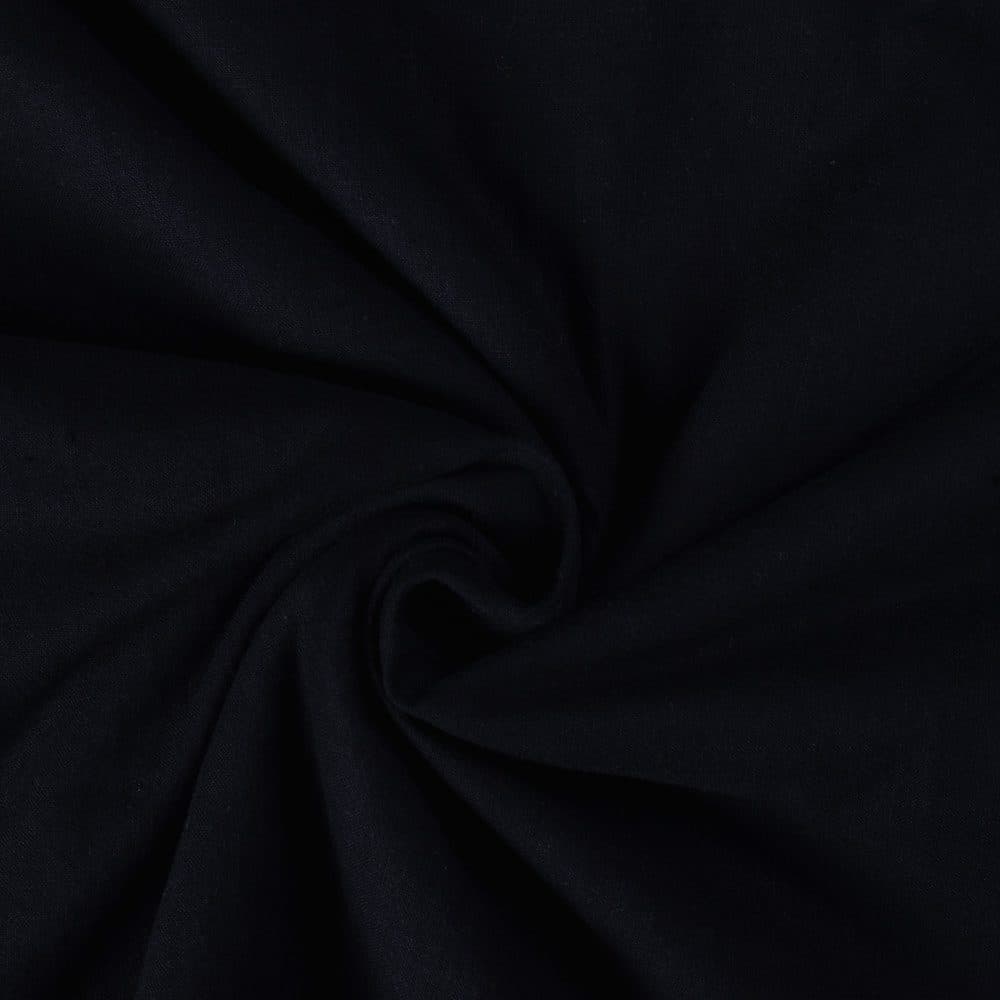 Plain Black Pure Khadi 90 GSM Handwoven Fabric
