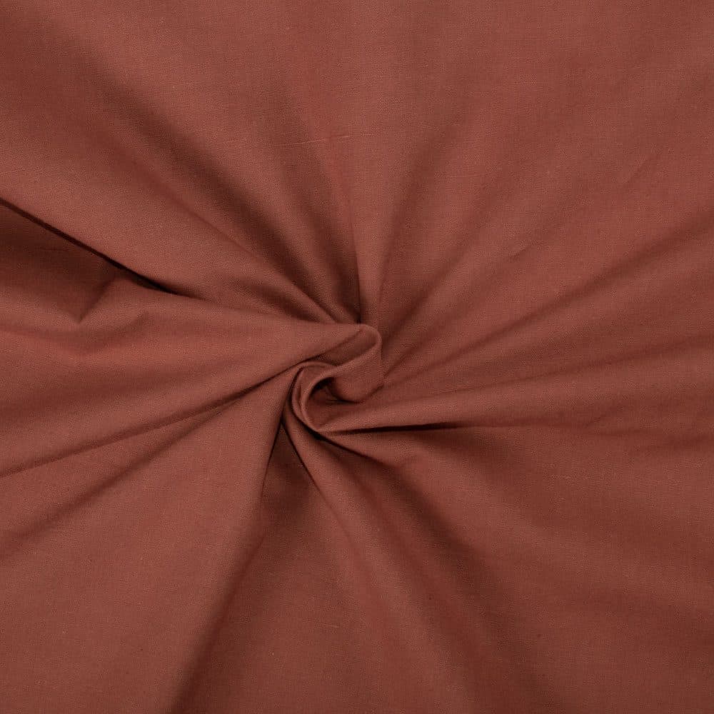Plain Brown Khadi Cotton 159 GSM Handwoven Fabric