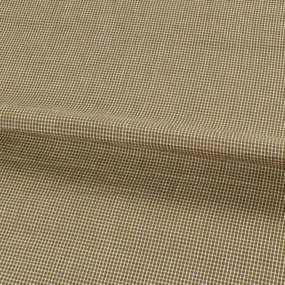 CHECK YELLOW PURE COTTON 93 GSM HANDWOVEN FABRIC